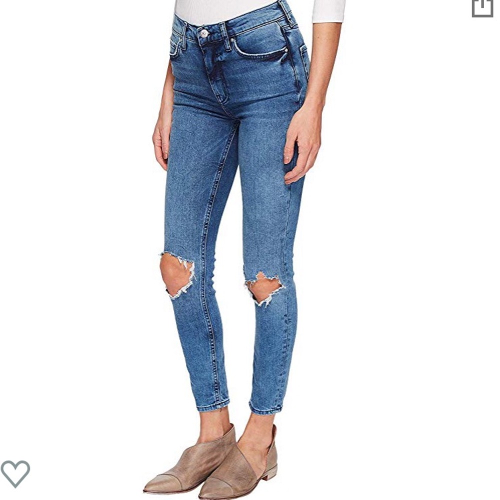 Free People High Rise Busted Skinny Jeans 26 NWT - Picture 2 of 6